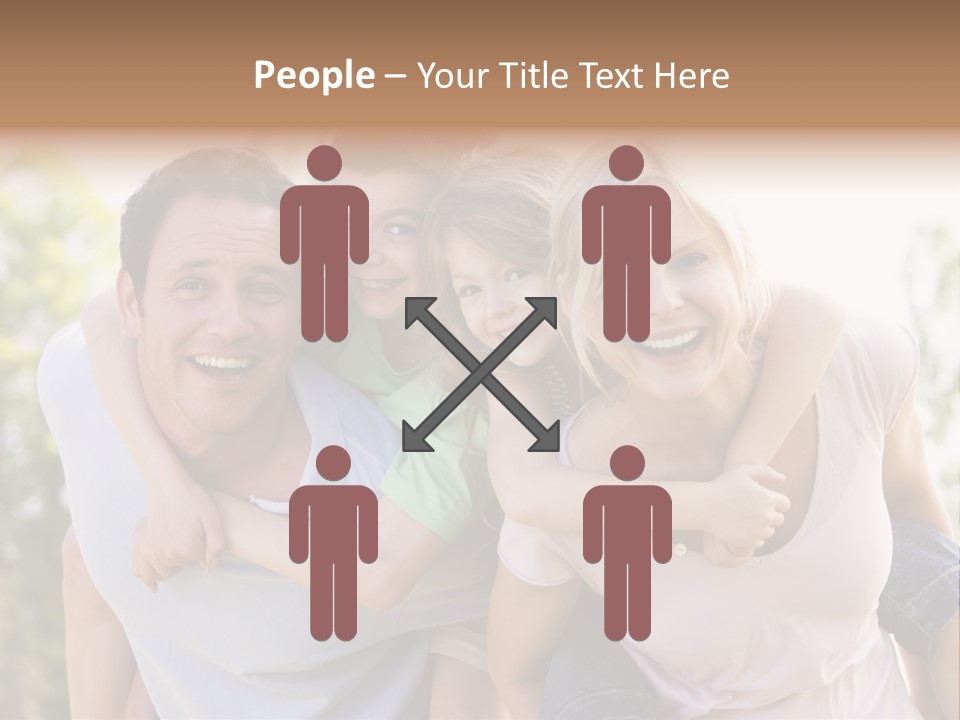 A Family Is Smiling For The Camera PowerPoint Template