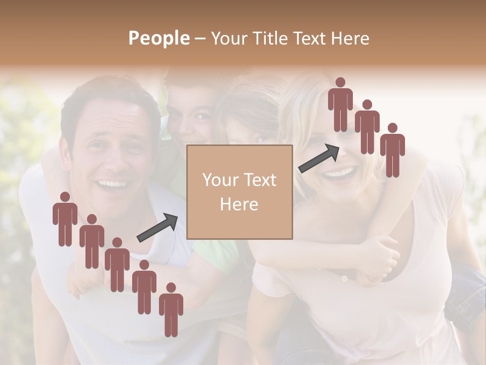 A Family Is Smiling For The Camera PowerPoint Template