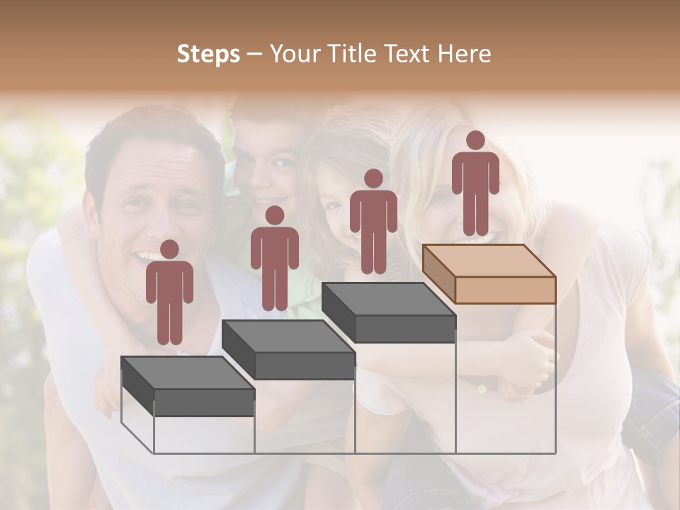 A Family Is Smiling For The Camera PowerPoint Template