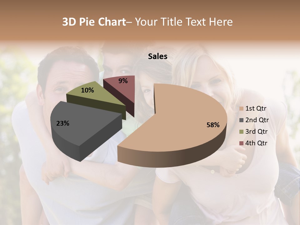 A Family Is Smiling For The Camera PowerPoint Template