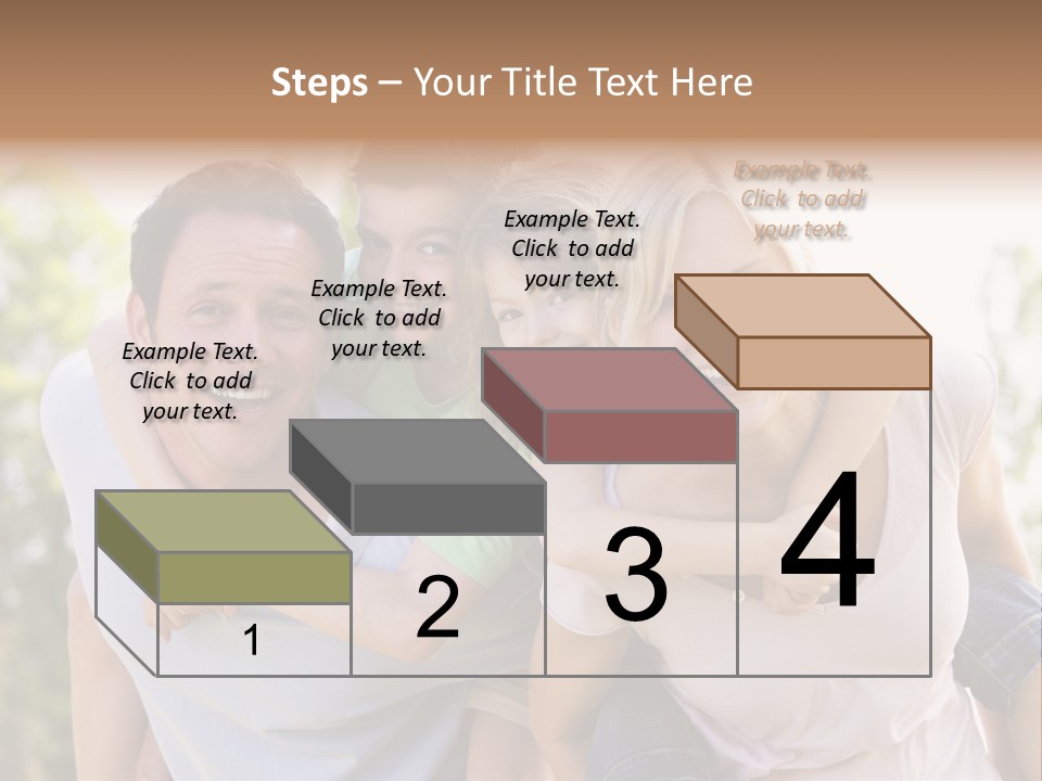 A Family Is Smiling For The Camera PowerPoint Template