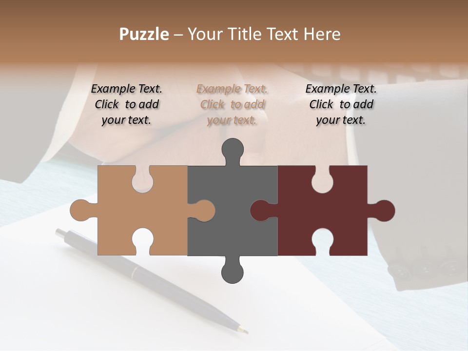 Two People Shaking Hands In Front Of A Keyboard PowerPoint Template