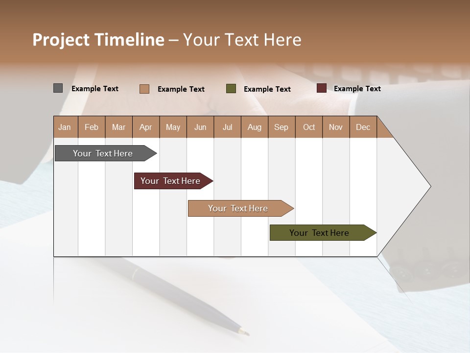 Two People Shaking Hands In Front Of A Keyboard PowerPoint Template