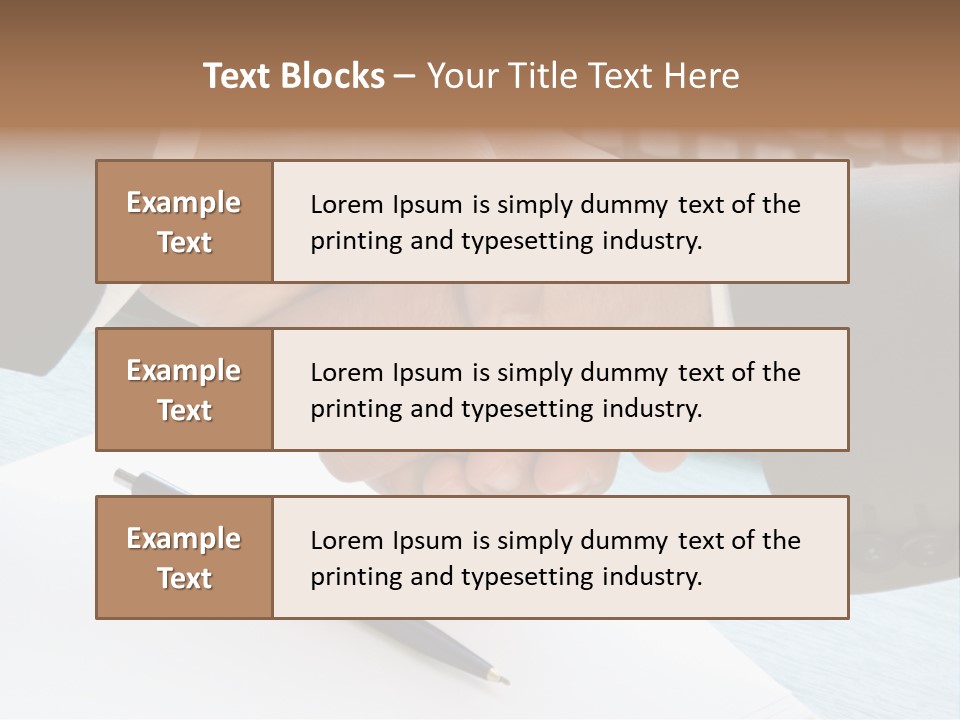 Two People Shaking Hands In Front Of A Keyboard PowerPoint Template