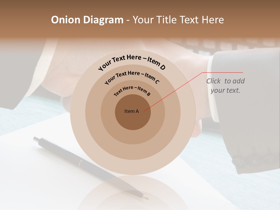 Two People Shaking Hands In Front Of A Keyboard PowerPoint Template