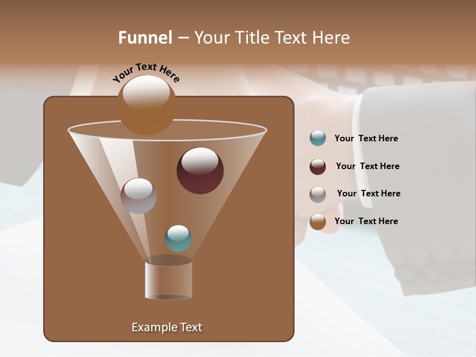 Two People Shaking Hands In Front Of A Keyboard PowerPoint Template