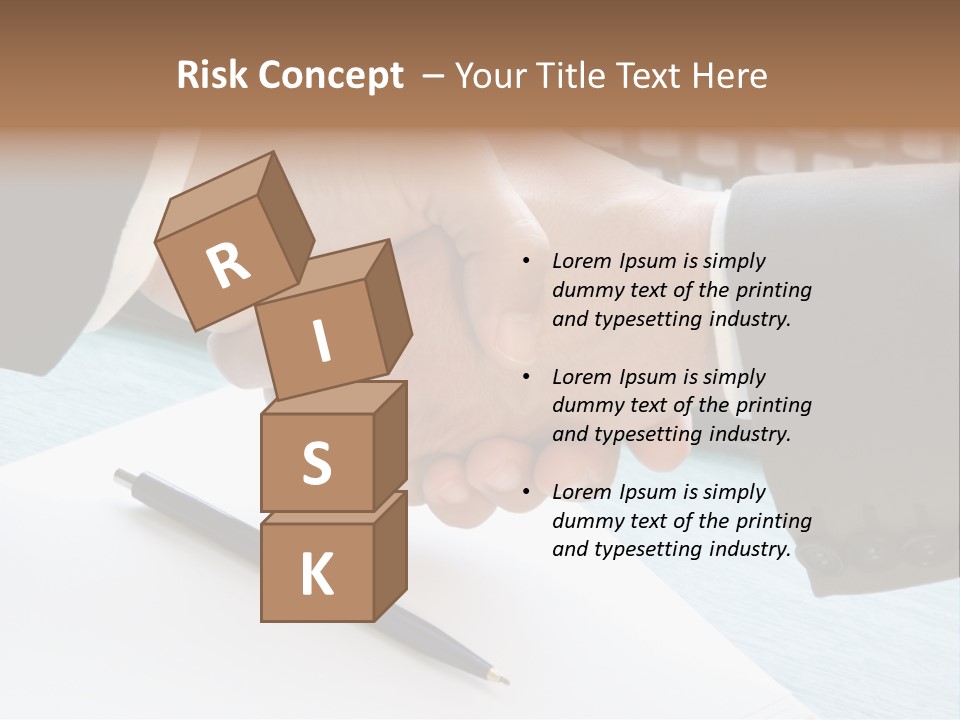 Two People Shaking Hands In Front Of A Keyboard PowerPoint Template