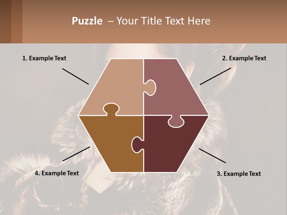 A Woman In A Fur Coat With A Red Lipstick PowerPoint Template