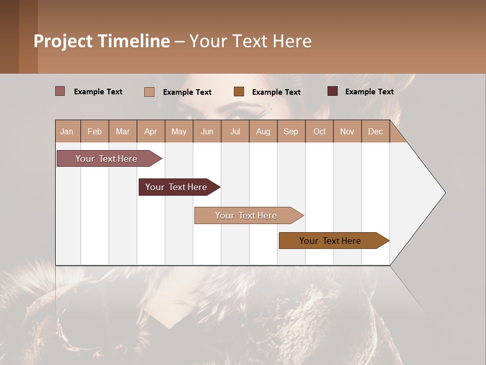 A Woman In A Fur Coat With A Red Lipstick PowerPoint Template