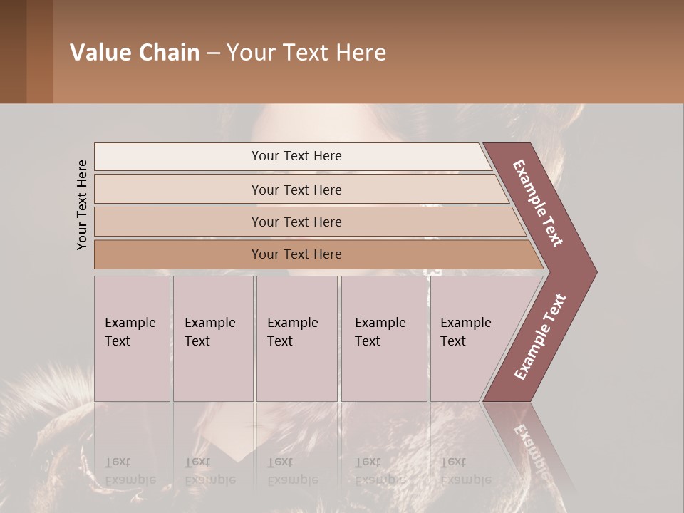 A Woman In A Fur Coat With A Red Lipstick PowerPoint Template