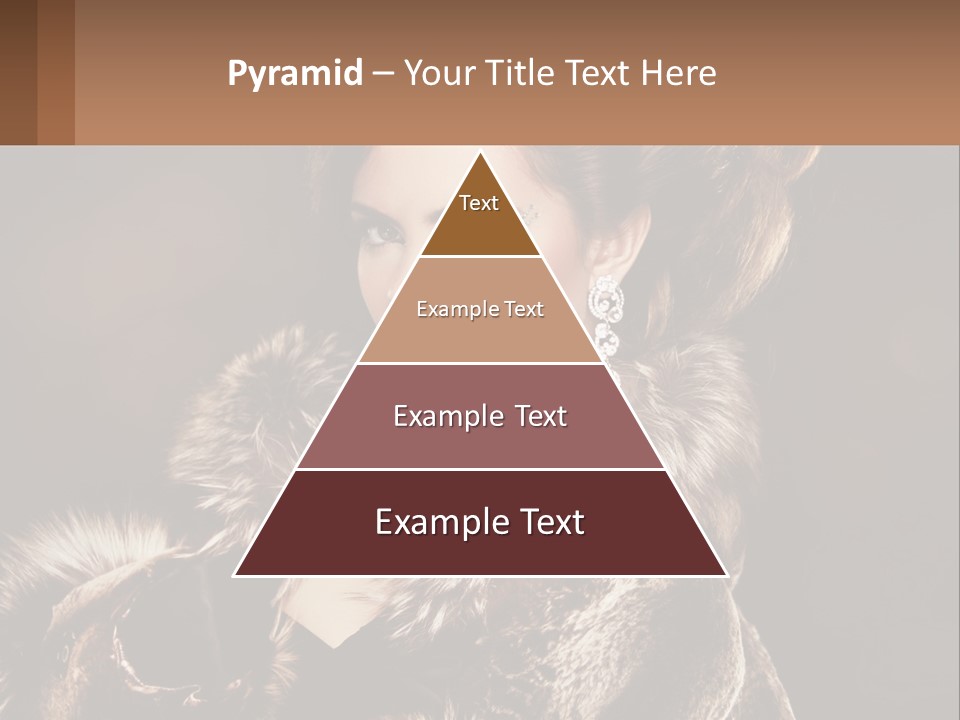 A Woman In A Fur Coat With A Red Lipstick PowerPoint Template