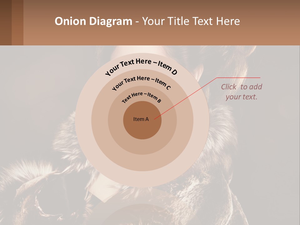 A Woman In A Fur Coat With A Red Lipstick PowerPoint Template