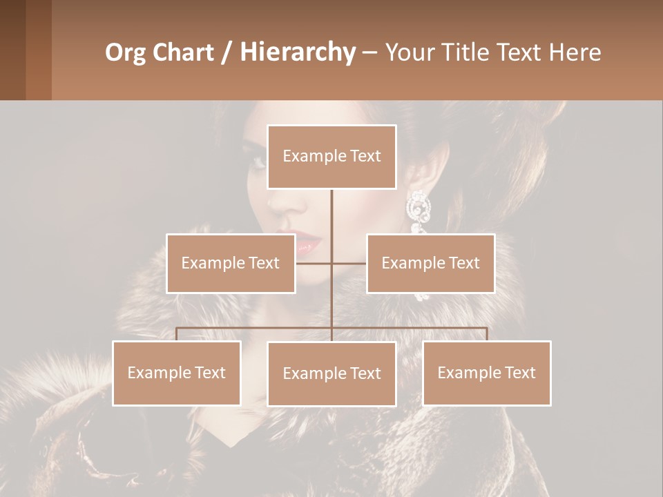 A Woman In A Fur Coat With A Red Lipstick PowerPoint Template