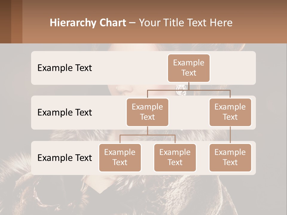 A Woman In A Fur Coat With A Red Lipstick PowerPoint Template