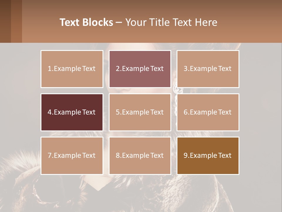 A Woman In A Fur Coat With A Red Lipstick PowerPoint Template