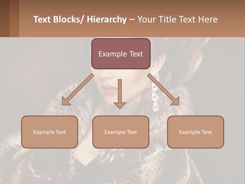 A Woman In A Fur Coat With A Red Lipstick PowerPoint Template