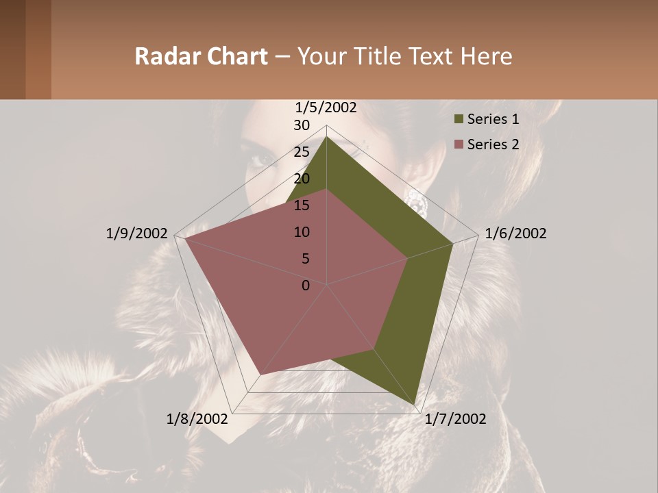 A Woman In A Fur Coat With A Red Lipstick PowerPoint Template