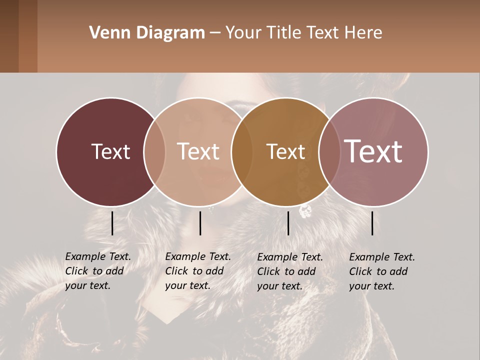 A Woman In A Fur Coat With A Red Lipstick PowerPoint Template