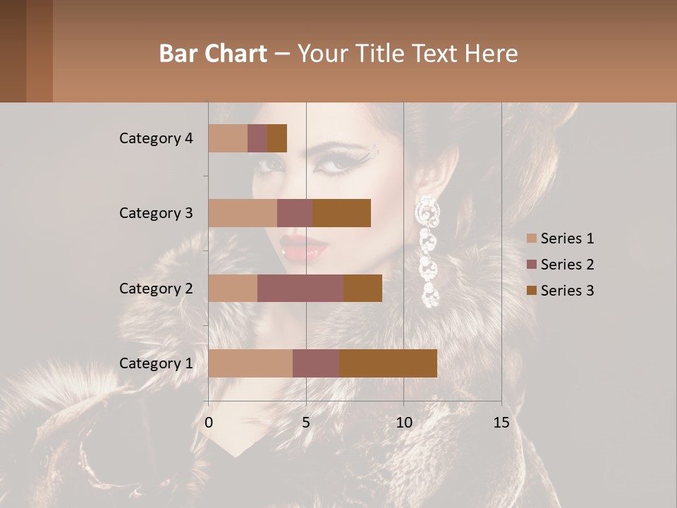 A Woman In A Fur Coat With A Red Lipstick PowerPoint Template