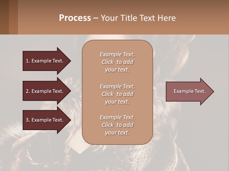 A Woman In A Fur Coat With A Red Lipstick PowerPoint Template