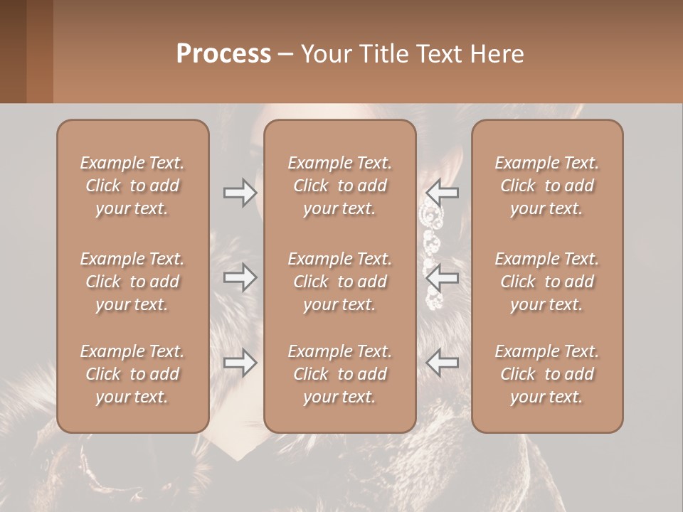 A Woman In A Fur Coat With A Red Lipstick PowerPoint Template