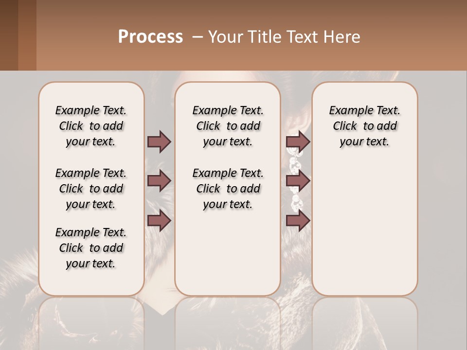 A Woman In A Fur Coat With A Red Lipstick PowerPoint Template