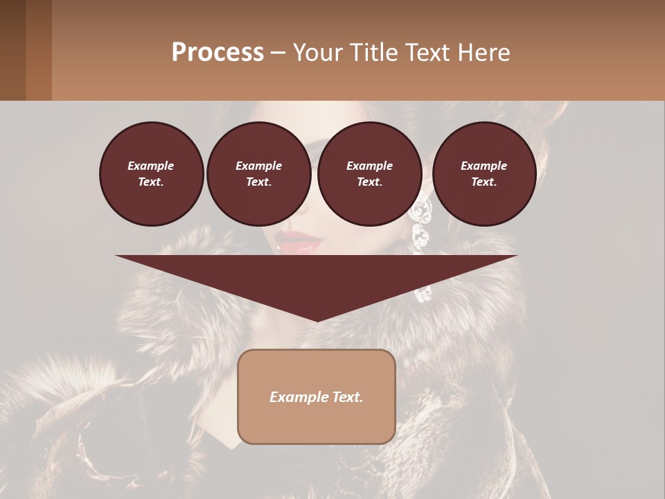 A Woman In A Fur Coat With A Red Lipstick PowerPoint Template