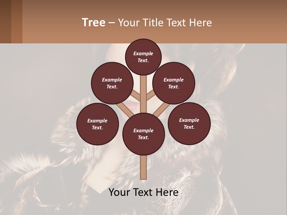 A Woman In A Fur Coat With A Red Lipstick PowerPoint Template