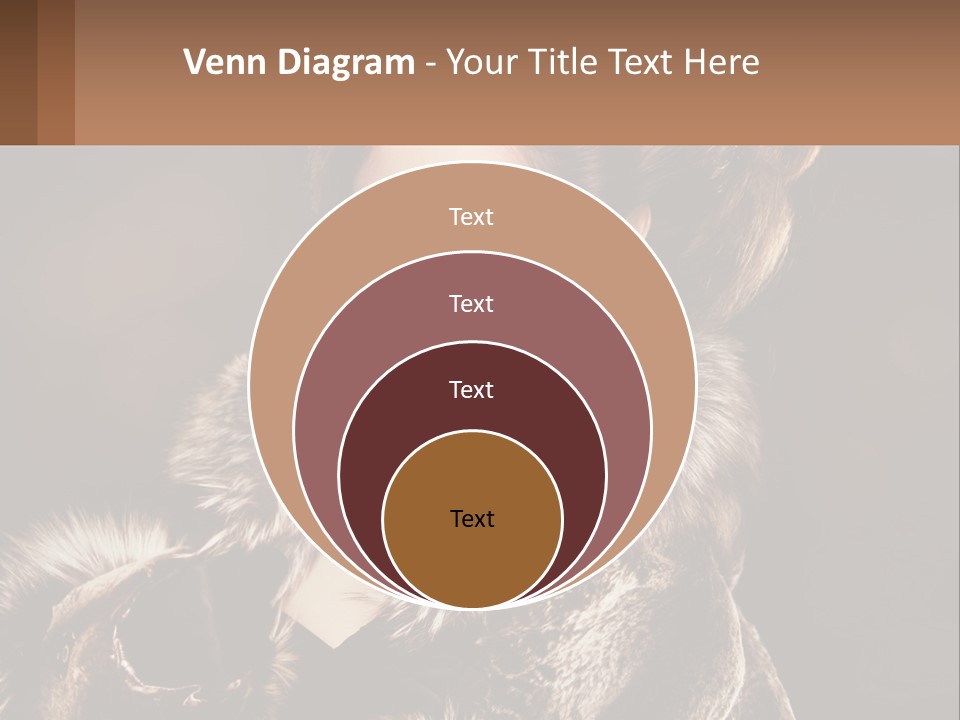 A Woman In A Fur Coat With A Red Lipstick PowerPoint Template