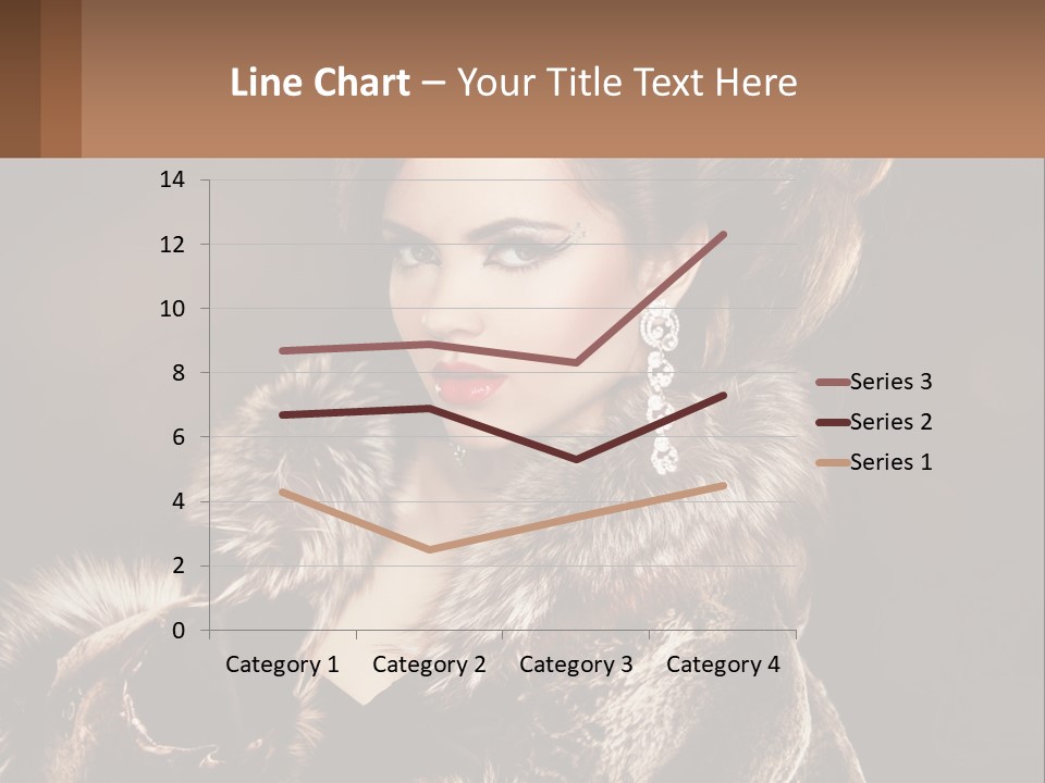 A Woman In A Fur Coat With A Red Lipstick PowerPoint Template