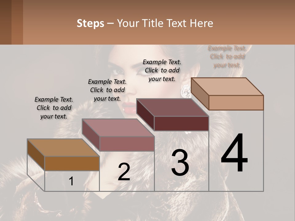 A Woman In A Fur Coat With A Red Lipstick PowerPoint Template