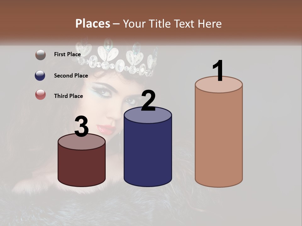 A Beautiful Woman Wearing A Tiara Powerpoint Template PowerPoint Template