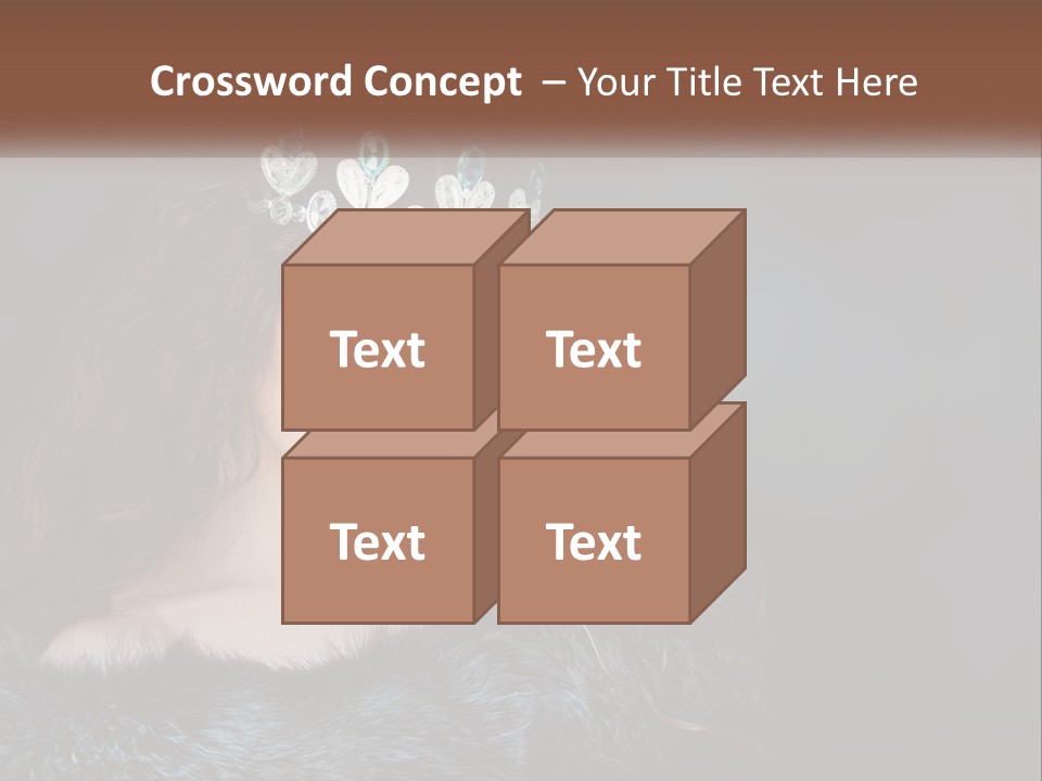 A Beautiful Woman Wearing A Tiara Powerpoint Template PowerPoint Template