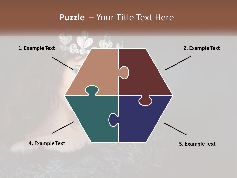 A Beautiful Woman Wearing A Tiara Powerpoint Template PowerPoint Template