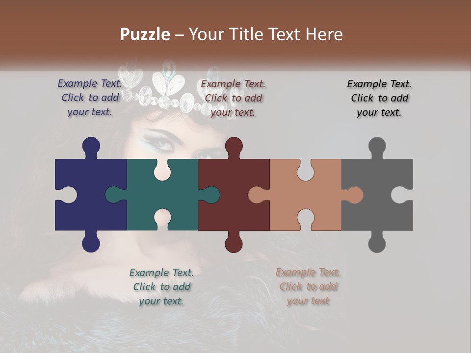 A Beautiful Woman Wearing A Tiara Powerpoint Template PowerPoint Template