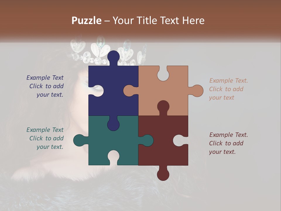 A Beautiful Woman Wearing A Tiara Powerpoint Template PowerPoint Template