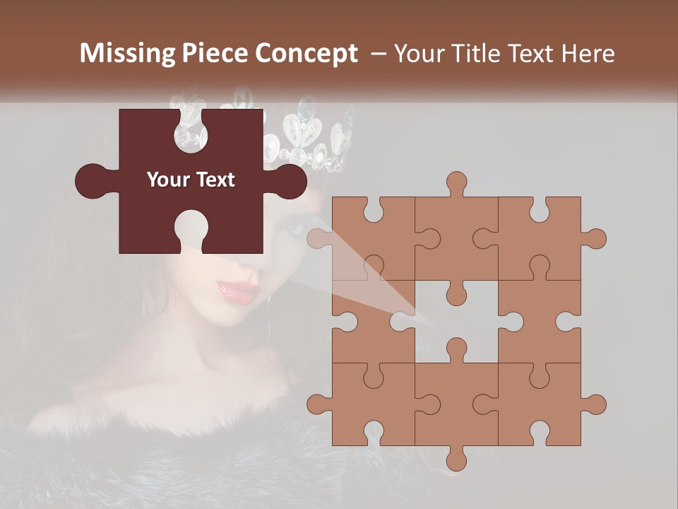 A Beautiful Woman Wearing A Tiara Powerpoint Template PowerPoint Template