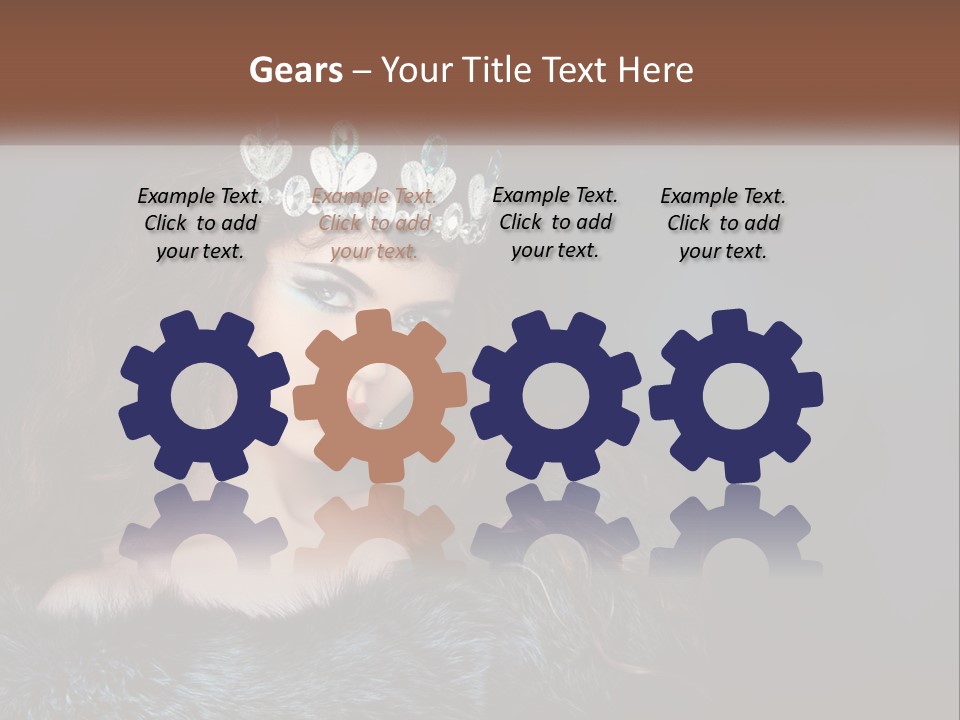 A Beautiful Woman Wearing A Tiara Powerpoint Template PowerPoint Template