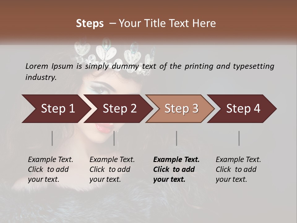 A Beautiful Woman Wearing A Tiara Powerpoint Template PowerPoint Template