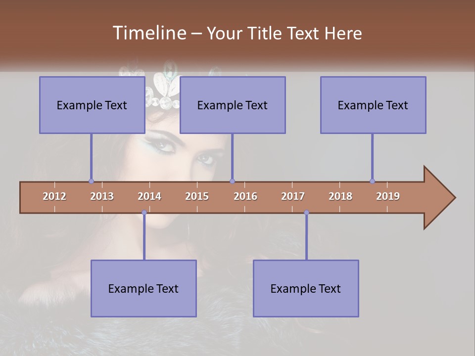 A Beautiful Woman Wearing A Tiara Powerpoint Template PowerPoint Template