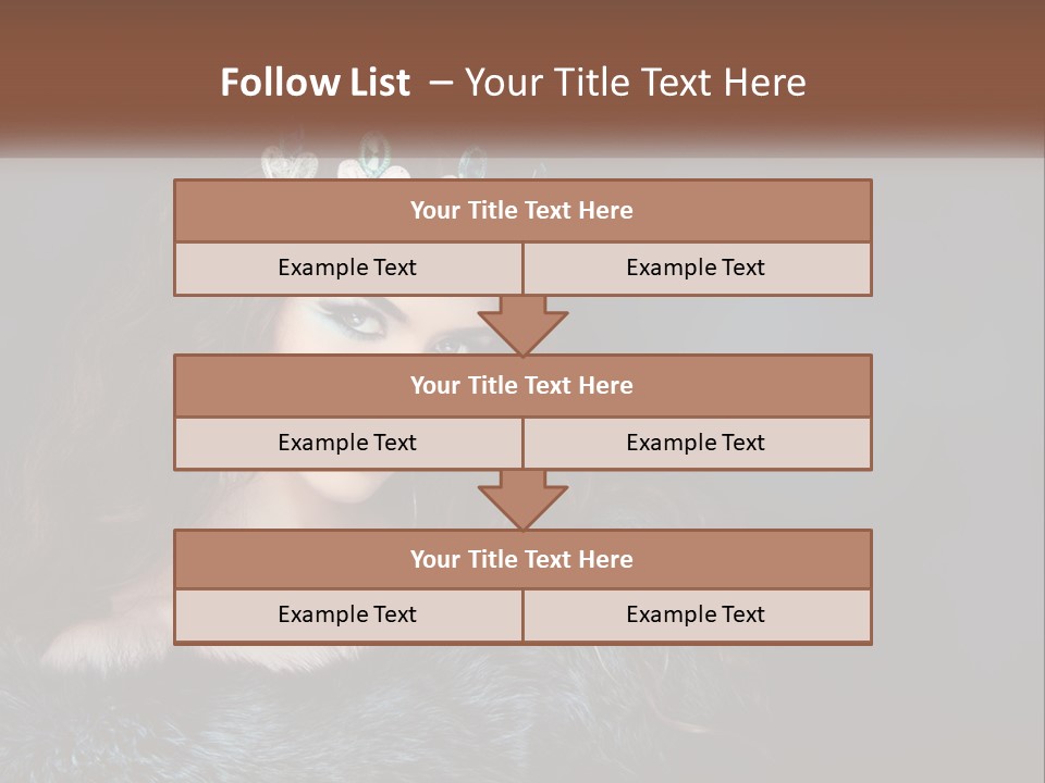 A Beautiful Woman Wearing A Tiara Powerpoint Template PowerPoint Template