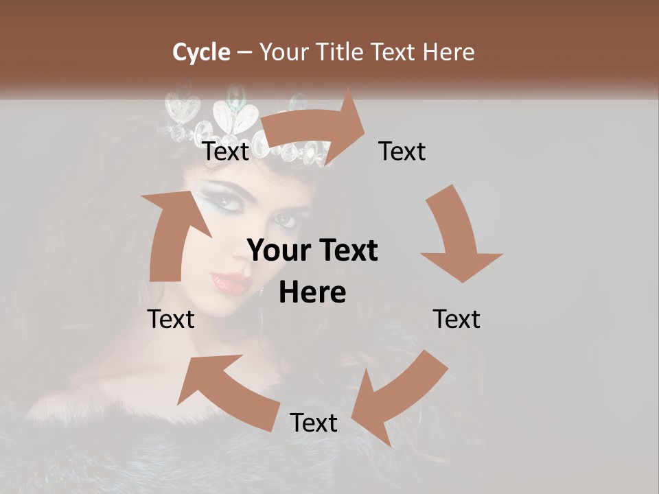 A Beautiful Woman Wearing A Tiara Powerpoint Template PowerPoint Template