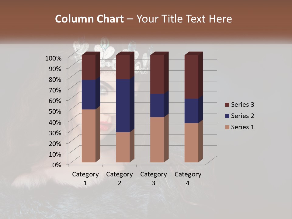 A Beautiful Woman Wearing A Tiara Powerpoint Template PowerPoint Template