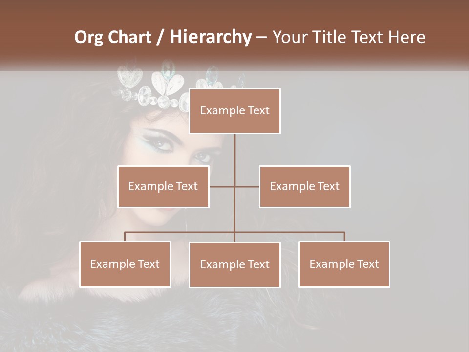 A Beautiful Woman Wearing A Tiara Powerpoint Template PowerPoint Template