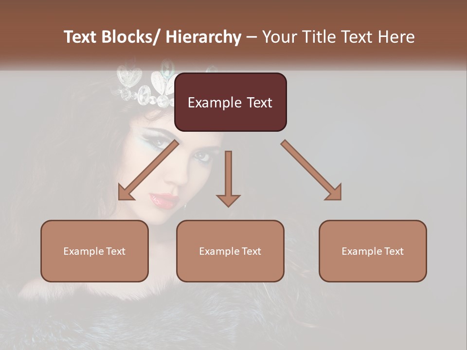 A Beautiful Woman Wearing A Tiara Powerpoint Template PowerPoint Template