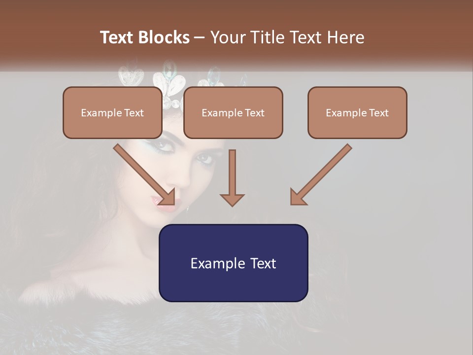 A Beautiful Woman Wearing A Tiara Powerpoint Template PowerPoint Template