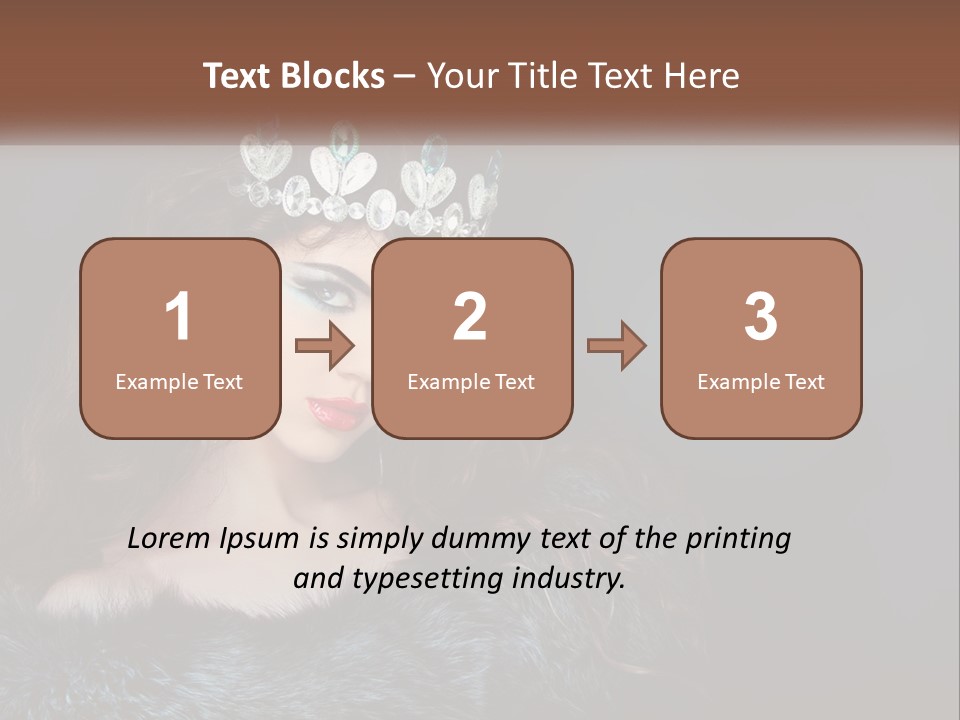 A Beautiful Woman Wearing A Tiara Powerpoint Template PowerPoint Template