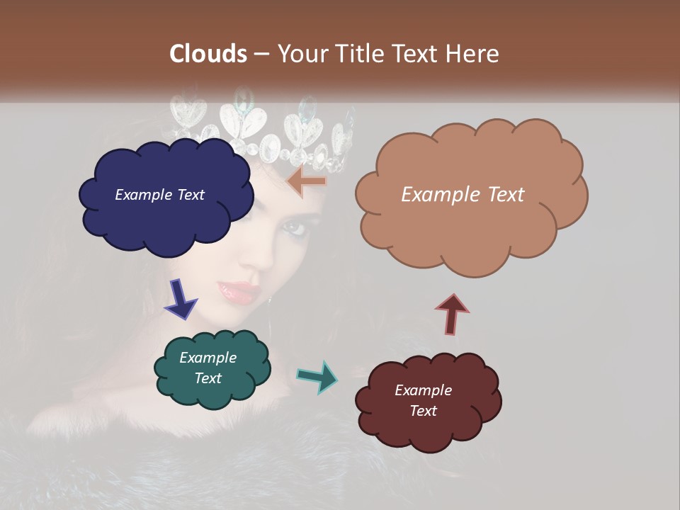 A Beautiful Woman Wearing A Tiara Powerpoint Template PowerPoint Template