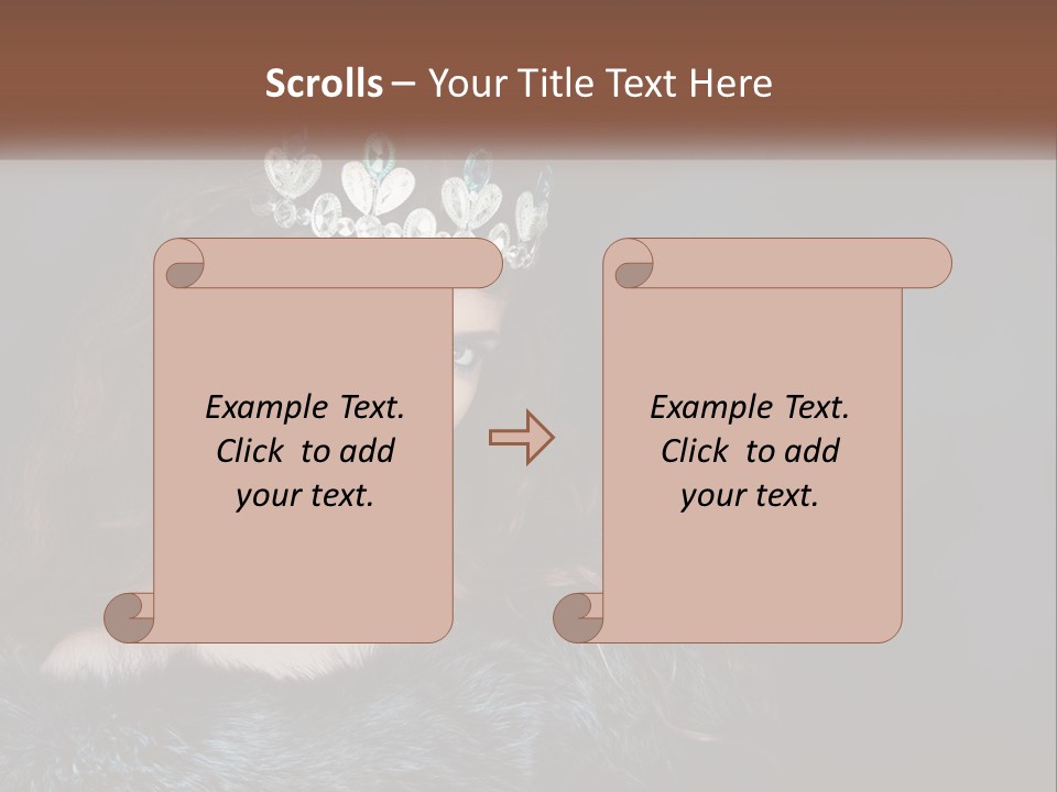 A Beautiful Woman Wearing A Tiara Powerpoint Template PowerPoint Template