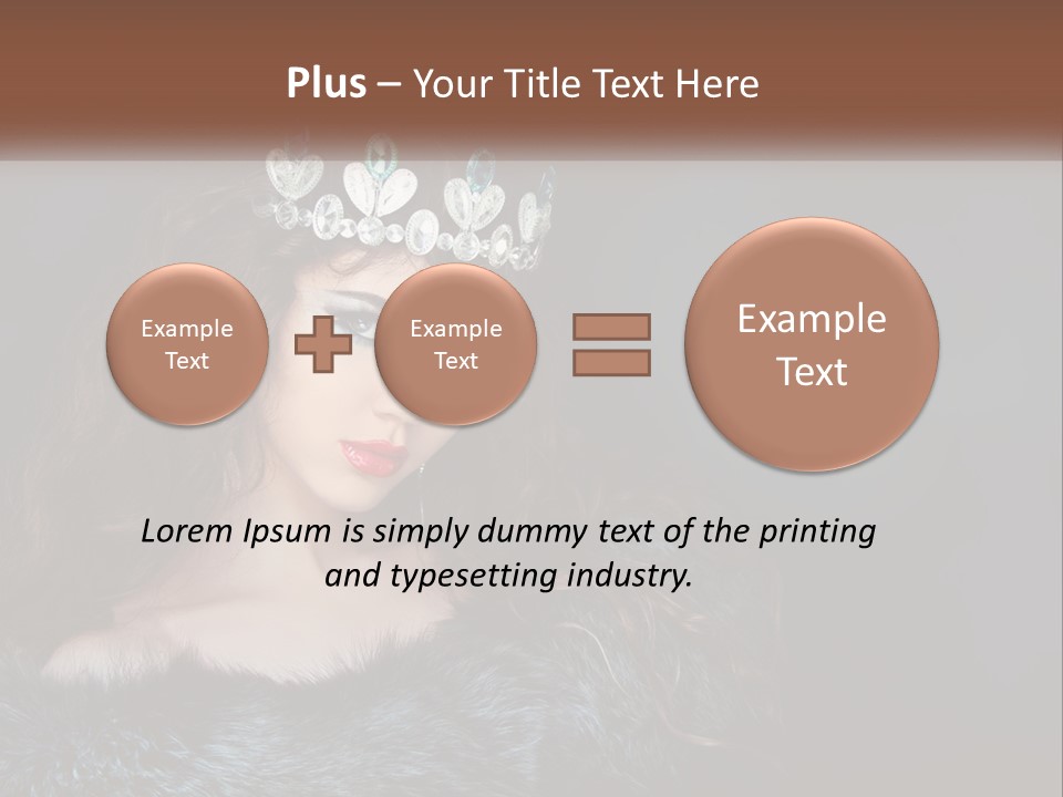 A Beautiful Woman Wearing A Tiara Powerpoint Template PowerPoint Template